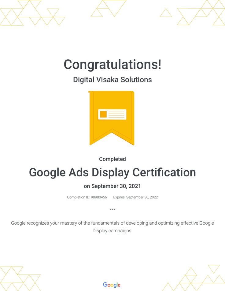 Google Ads Display Certification Google